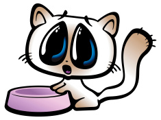 stock-illustration-3608900-かわいい子猫に加えられる空白のボウル