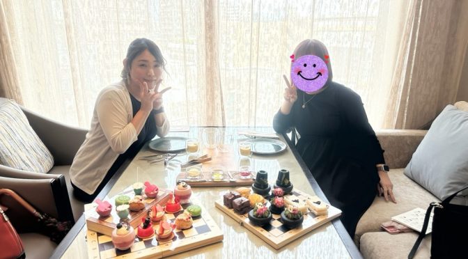 高校時代からの友達とアフターヌーンティー行ってきました🩵その①